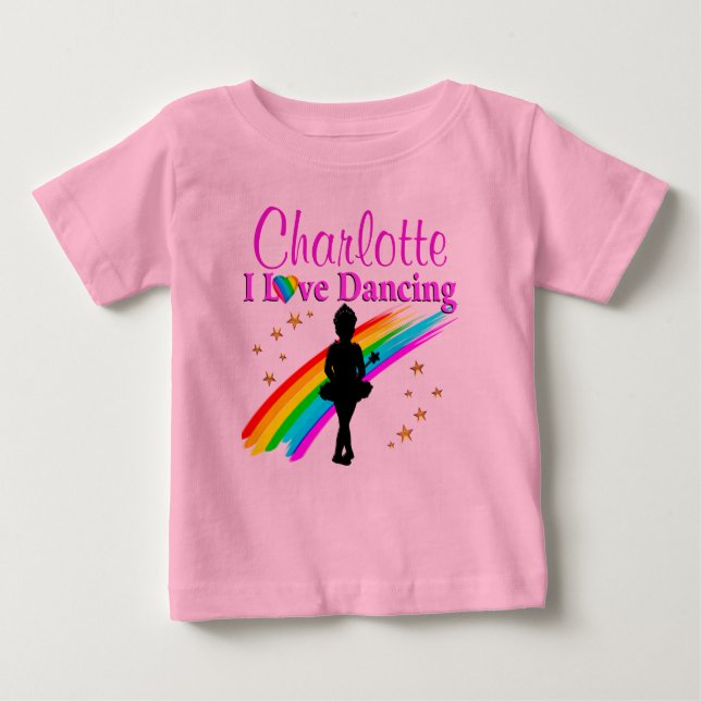 CAMISETA PARA BEBÊ PRECIOSO PERSONALIZADO BALLERINA TUTU (Frente)
