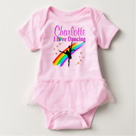 CAMISETA PARA BEBÊ PRECIOSO PERSONALIZADO EU AMO TUTU DANÇADOR