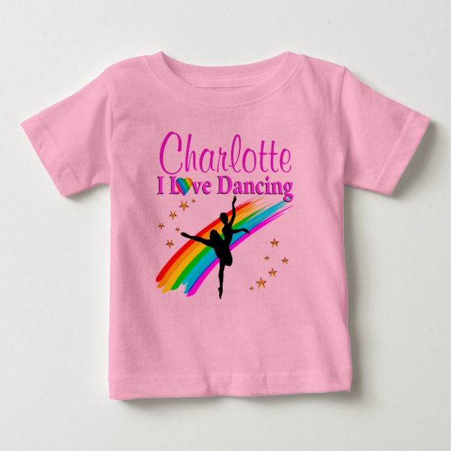 CAMISETA PARA BEBÊ PRECIOSO PERSONALIZADO EU AMO TUTU DANÇADOR (Frente)