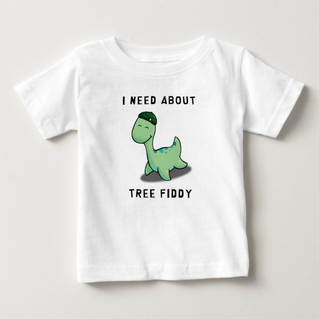 CAMISETA PARA BEBÊ PRECISO DE UM FILHO DE ÁRVORE - MONSTER DE BLOQUEI (Frente)