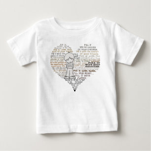 Camiseta Para Bebê Preencha seu coração