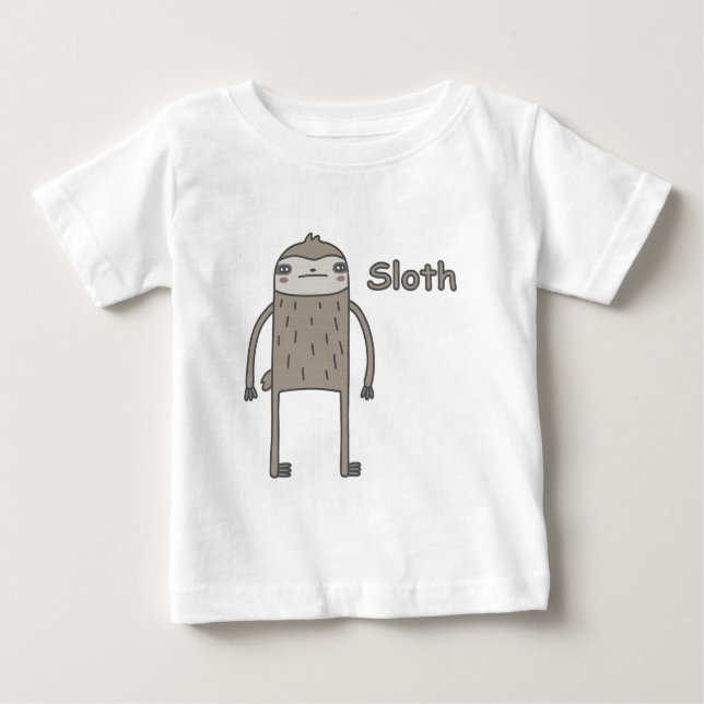Camiseta Para Bebê Preguiça (Frente)