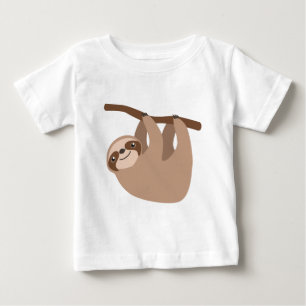 Camiseta Para Bebê Preguiça Três-Toed bonito