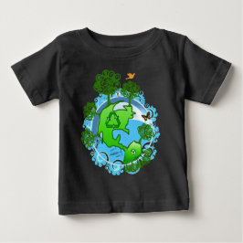 Camiseta Para Bebê Prêmio TBA ganhador de um Reciclar global