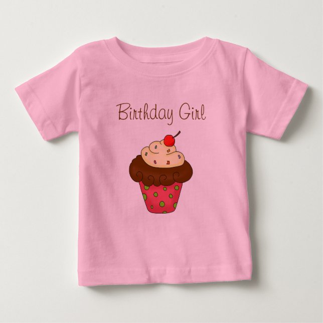 Camiseta Para Bebê "Prêmio Zazzle" cupcake de aniversário (Frente)