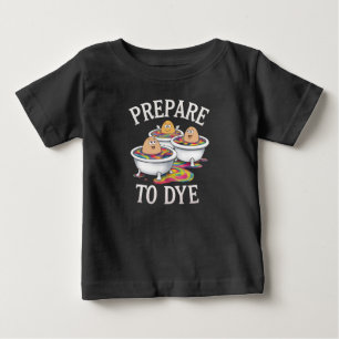 Camiseta Para Bebê Prepare-se Para Morrer Caça ao Ovo Engraçado Domin