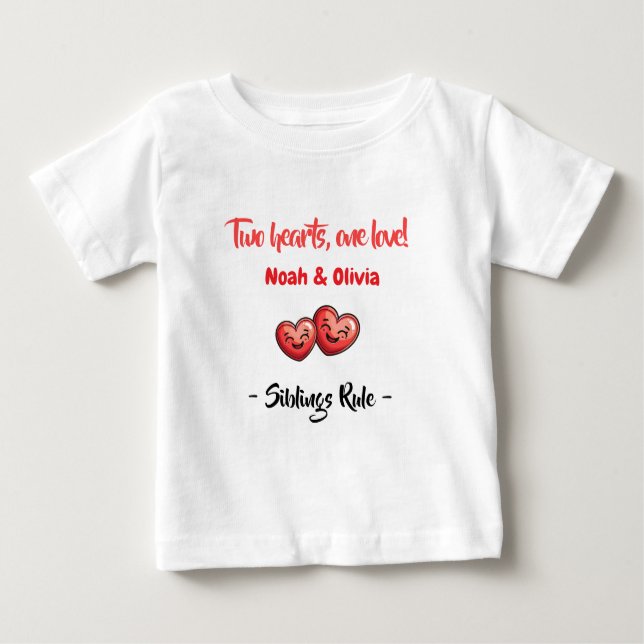 Camiseta Para Bebê Presente Bonito Para Irmã Ou Irmão, Aniversário, P (Frente)