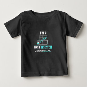 Camiseta Para Bebê Presente cientista Sou Um Cientista Da Informaçã