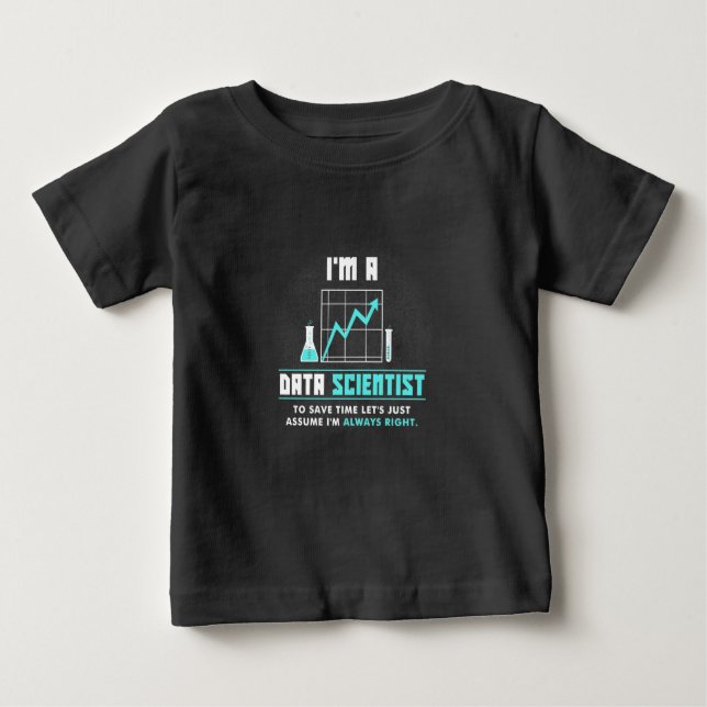 Camiseta Para Bebê Presente cientista | Sou Um Cientista Da Informaçã (Frente)