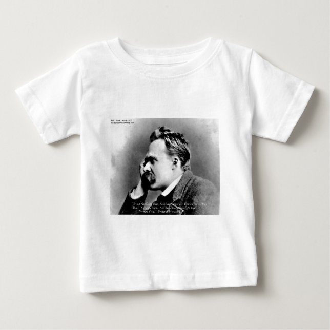 Camiseta Para Bebê Presente da citação de sabedoria "Orgulho Vs Memór (Frente)
