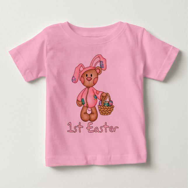 Camiseta Para Bebê Presente da páscoa do bebê primeiro - bebê T, (Frente)
