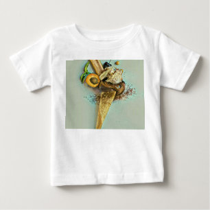 Camiseta Para Bebê Presente de amante de sorvete de chocolate