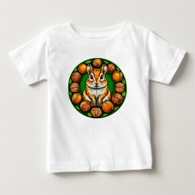 Camiseta Para Bebê 🐹 Presente de Bebê Animal Hamster Fofo ✨ (Frente)