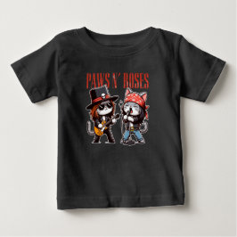 Camiseta Para Bebê Presente de Bebê Gato Pedra Engraçado Patas 'N Ros