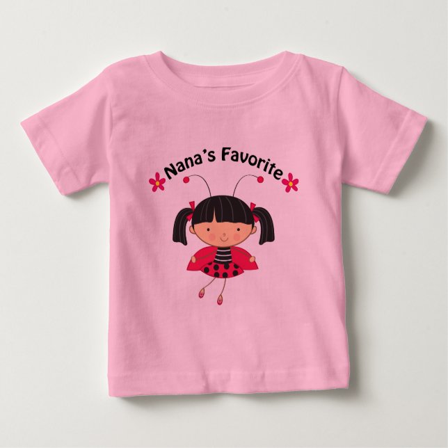 Camiseta Para Bebê Presente de Meninas Favoritas Nanas (Frente)