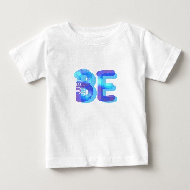 Camiseta Para Bebê Presente De Mindagação SER Neon Blue 3D Pode Adici (Frente)