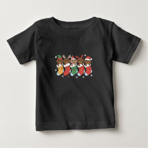 Camiseta Para Bebê Presente de Natal para Mãe de Dachshund Amante de 