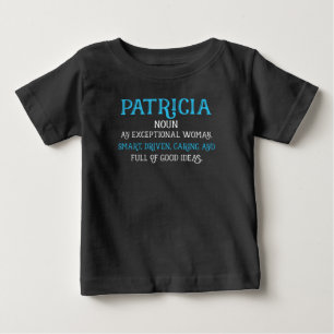 Camiseta Para Bebê Presente de nome engraçado para Patricia Definitio