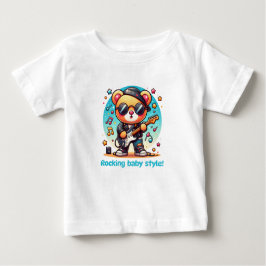 Camiseta Para Bebê Presente de roupas de bebê de estrela de rock para