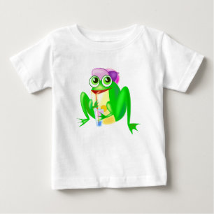Camiseta Para Bebê Presente de Sapo Feliz