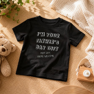 Camiseta Para Bebê Presente divertido no 1º Dia de os pais de Crian