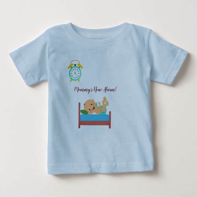 Camiseta Para Bebê Presente Divertido para Chá de Bebê (sem opção de  (Frente)