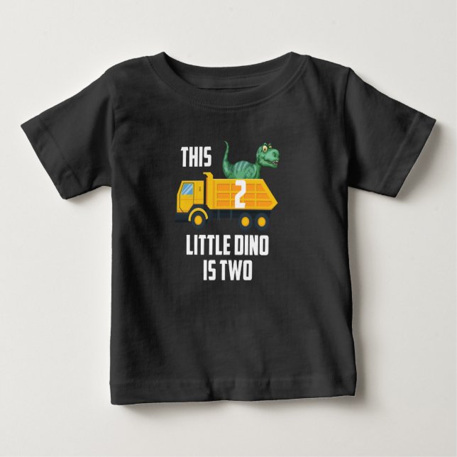 Camiseta Para Bebê presente do segundo aniversário Toddler Constructi (Frente)