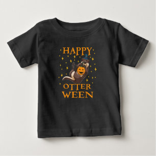 Camiseta Para Bebê Presente externo Feliz Dia das Bruxas de Otter S