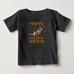 Camiseta Para Bebê Presente Externo  Feliz Dia das Bruxas de Tartarug