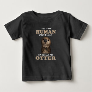 Camiseta Para Bebê Presente externo Minha fantasia humana Eu sou re