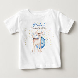 Camiseta Para Bebê Presente Floral de Bebê Estrelas Brilhantes de Vea
