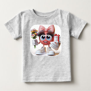 Camiseta Para Bebê Presente para a Mamãe, Emoji, por Natasha Us