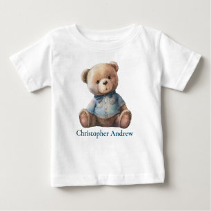 Camiseta Para Bebê Presente personalizado para o bebê do urso de pelú