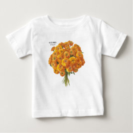 Camiseta Para Bebê Presente personalizável de aniversário Marigold em
