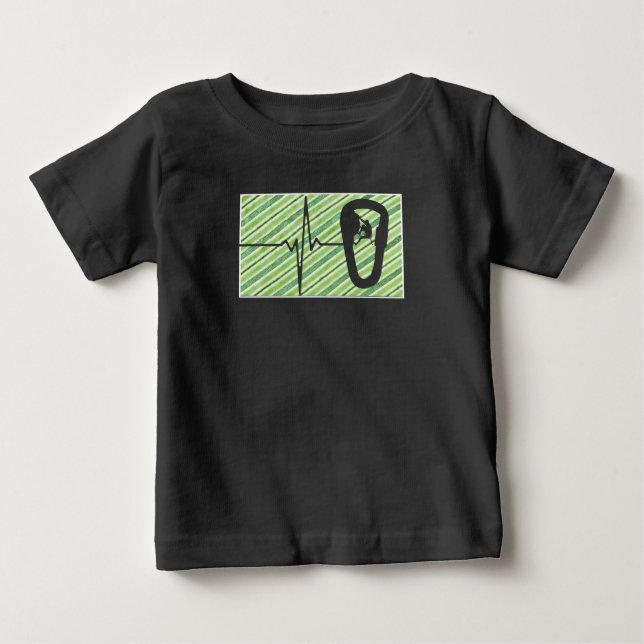Camiseta Para Bebê Presente Retro para Escalador de Rocha (Frente)