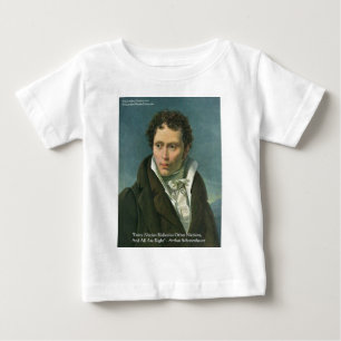 Camiseta Para Bebê Presentes com Citação de Arthur Schopenhauer "Naçõ