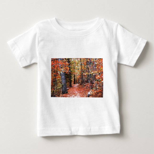 Camiseta Para Bebê Presentes de Aquarelas de Passagem de outono de Fl (Frente)