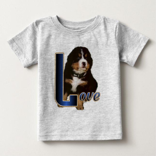 Camiseta Para Bebê Presentes de Cachorro de Montanha Bernese (Frente)