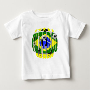 Camiseta Para Bebê Presentes de cinco estrelas redondos da bola de