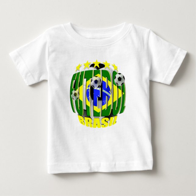 Camiseta Para Bebê Presentes de cinco estrelas redondos da bola de (Frente)