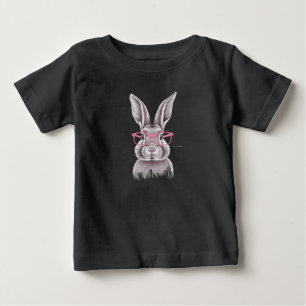 Camiseta Para Bebê Presentes de Família Fofos de Páscoa Coelho Engraç