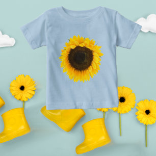 Camiseta Para Bebê Presentes de Girassol