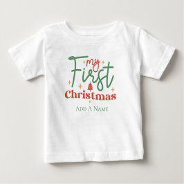 Camiseta Para Bebê Presentes de primeiro Natal para bebês recém-nasci