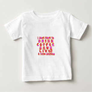 Camiseta Para Bebê Presentes engraçados para amantes de café