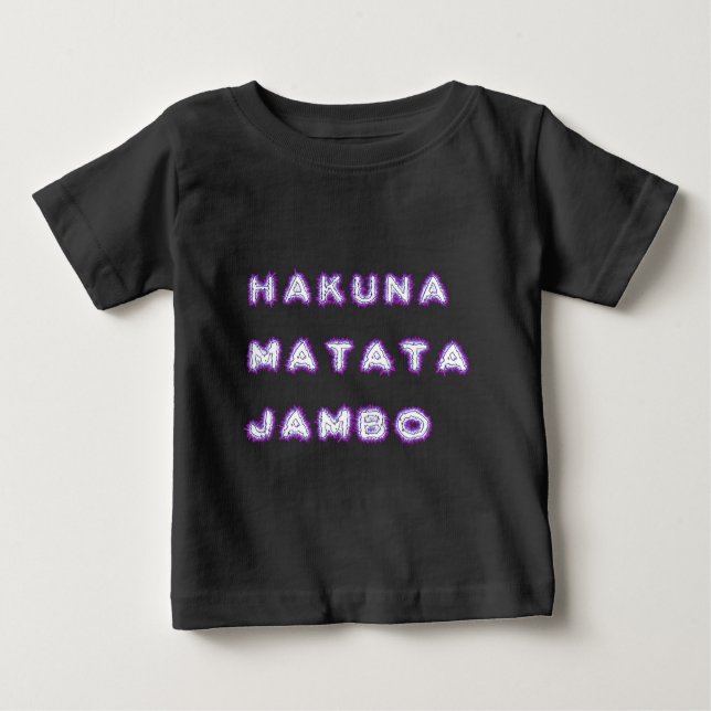 CAMISETA PARA BEBÊ PRESENTES HAKUNA MATATA JAMBO (Frente)