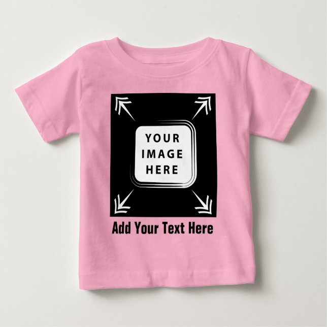 Camiseta Para Bebê Presentes Personalizados de Foto para Bebês e Cria (Frente)