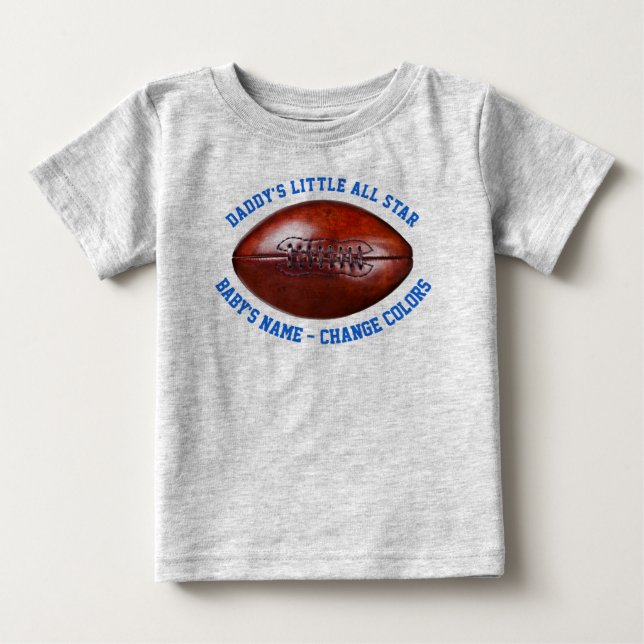 Camiseta Para Bebê Presentes Personalizados de Futebol para Bebê com  (Frente)