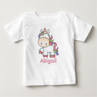 Camiseta Para Bebê Presentes personalizados do Unicórnio Abigail