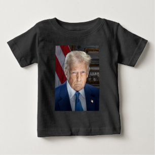 Camiseta Para Bebê Presidente americano Donald Trump Foto 2025