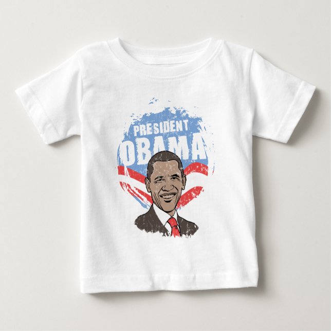 Camiseta Para Bebê Presidente Obama Criança T-shirt (Frente)